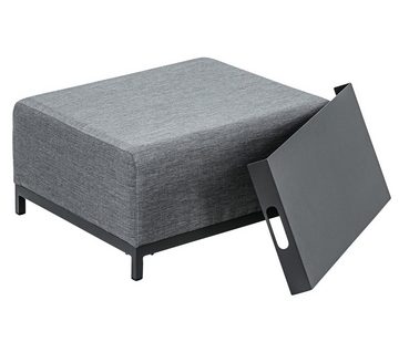 Dehner Gartenlounge-Set Amsterdam, 4-teilig inkl. Sofa, Tisch, Sessel, Komfortables Loungesofa mit UV-beständigen, wasserabweisenden Polstern