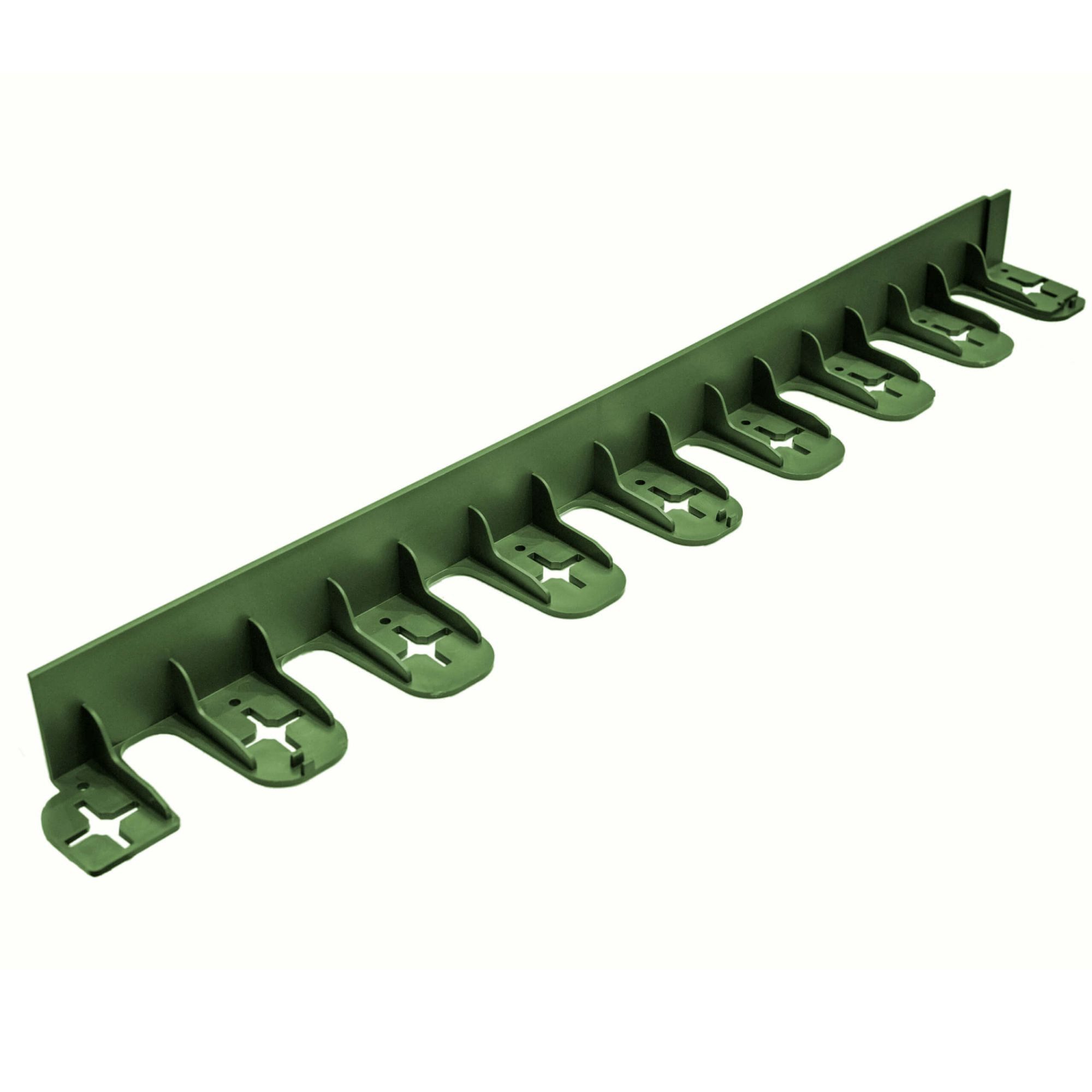Jardinion Rasenkante Rasenkanten Beeteinfassung Beetumrandung PE/PP, 60 mm, grün, Umrandung Gartenbeet oder Kiesbeet