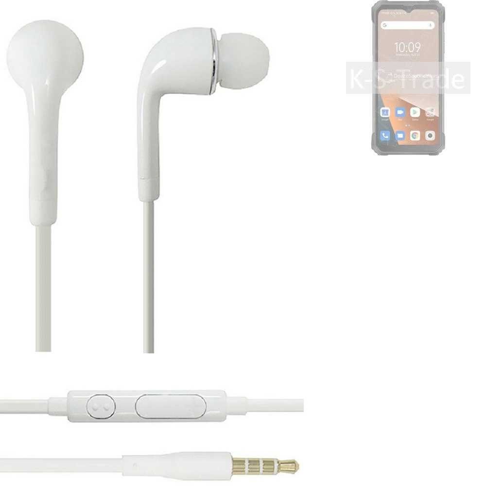 K-S-Trade für Blackview BL8800 Pro 5G In-Ear-Kopfhörer (Kopfhörer Headset mit Mikrofon u Lautstärkeregler weiß 3,5mm)