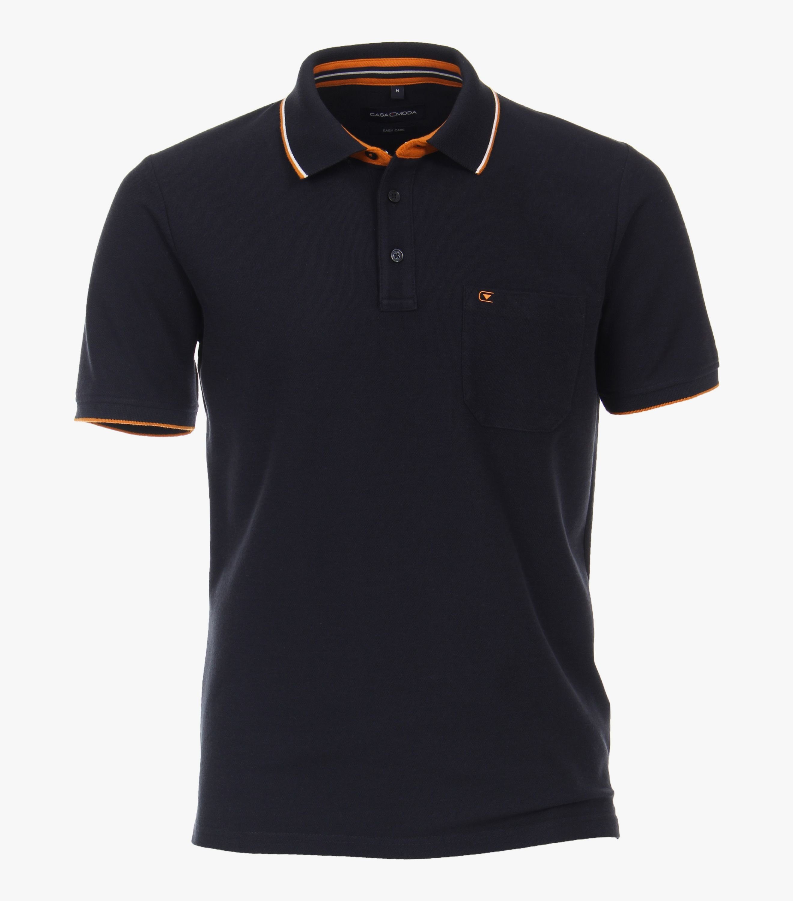 CASAMODA Poloshirt 923877300 Hochwertiger Baumwollmix mit Stretchanteil, Normale Passform Dunkelblau 105