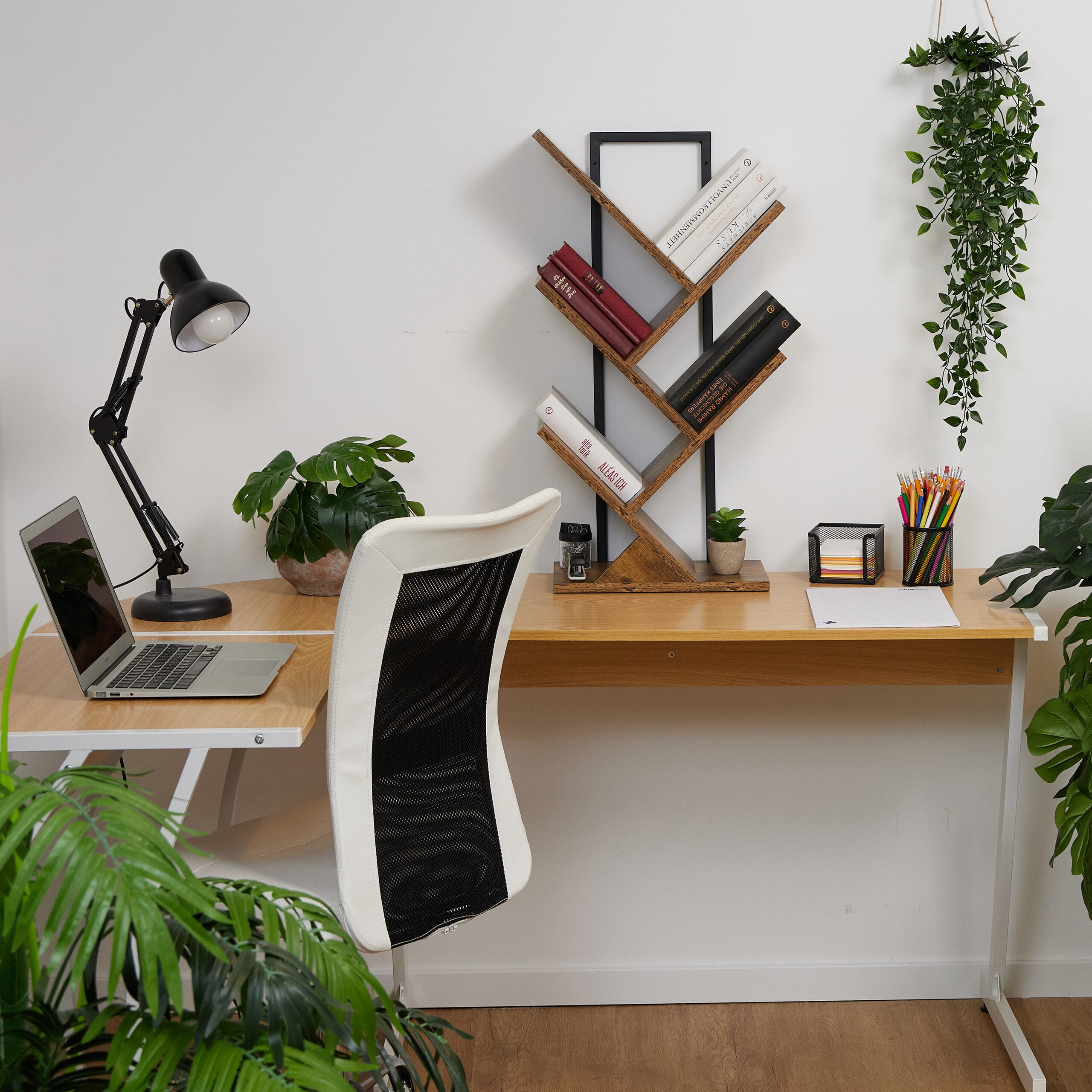 relaxdays Bücherregal 4 Fäch, Industrial-Schwarz günstig online kaufen