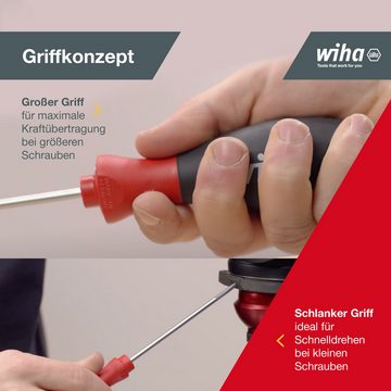 Wiha Schraubendreher SoftFinish (07152) - 6 tlg., Schraubenzieher, Schlitz, Kreuz