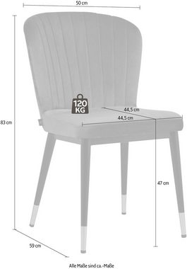 Leonique Esszimmerstuhl Dinan (Set), 2er-Set mit gepolstertem Sitz und Rückenlehne, modernes Design