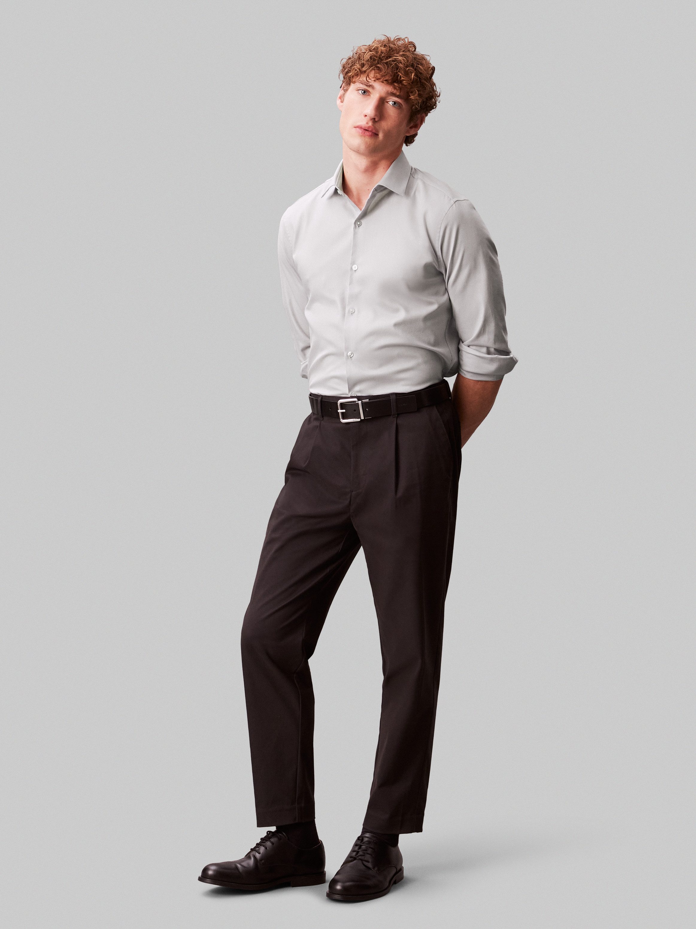 Calvin Klein Businesshemd SLIM ESNTL POPLIN STR SLD Slim fit mit Knopfleiste