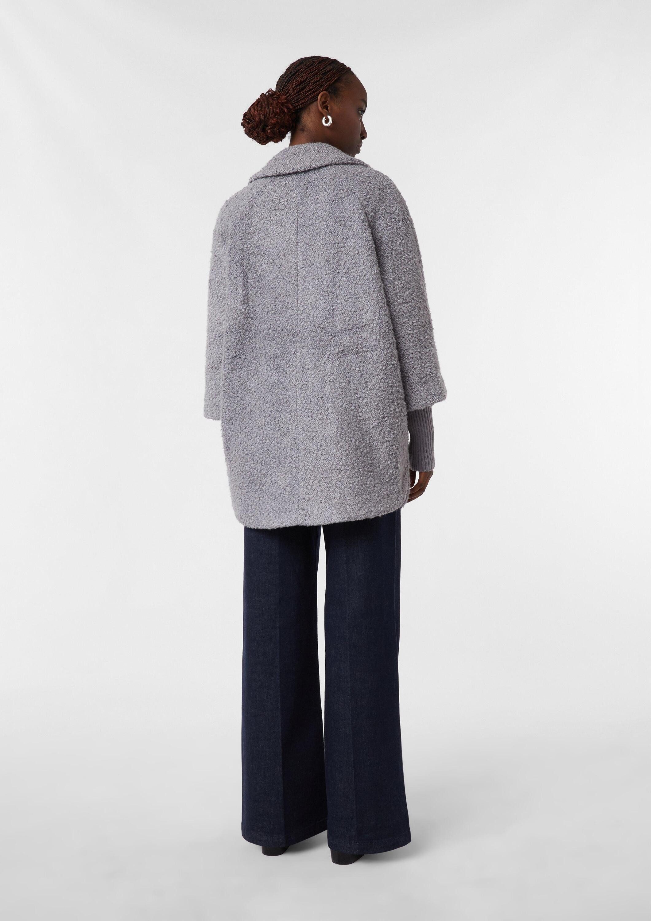 comma Funktionsmantel Outdoor-Jacke Bouclé-Jacke mit Reverskragen