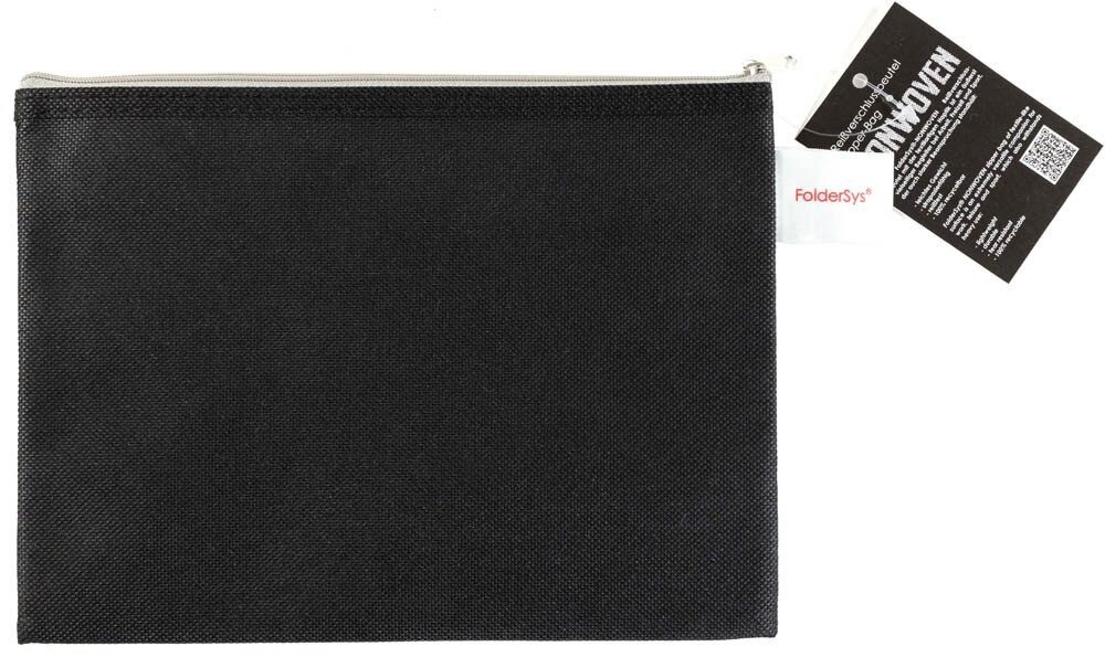 FOLDERSYS Folienbeutel FolderSys Reißverschlussbeutel schwarz/grau