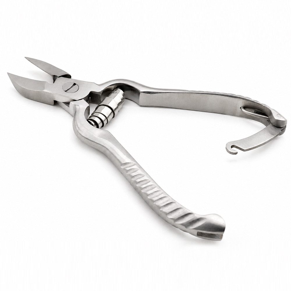 Haryali London Nagelzange Professionelle Nagelzange Edelstahl für eingewachsene & dicke Nägel, Packung, 1-tlg., 14 cm lang mit Schnipsel und hartem Nagelschneider