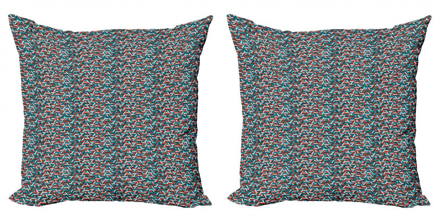 Kissenbezüge Modern Accent Doppelseitiger Digitaldruck, Abakuhaus (2 Stück), Geometrisch Dreieck-Formen Mosaik