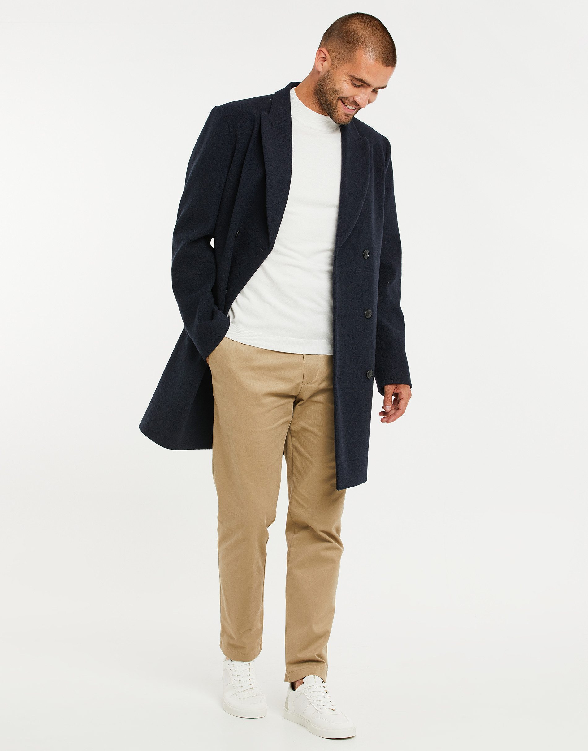 Threadbare Wintermantel THB LUXE (1-tlg) im klassischen Zweireiher-Design