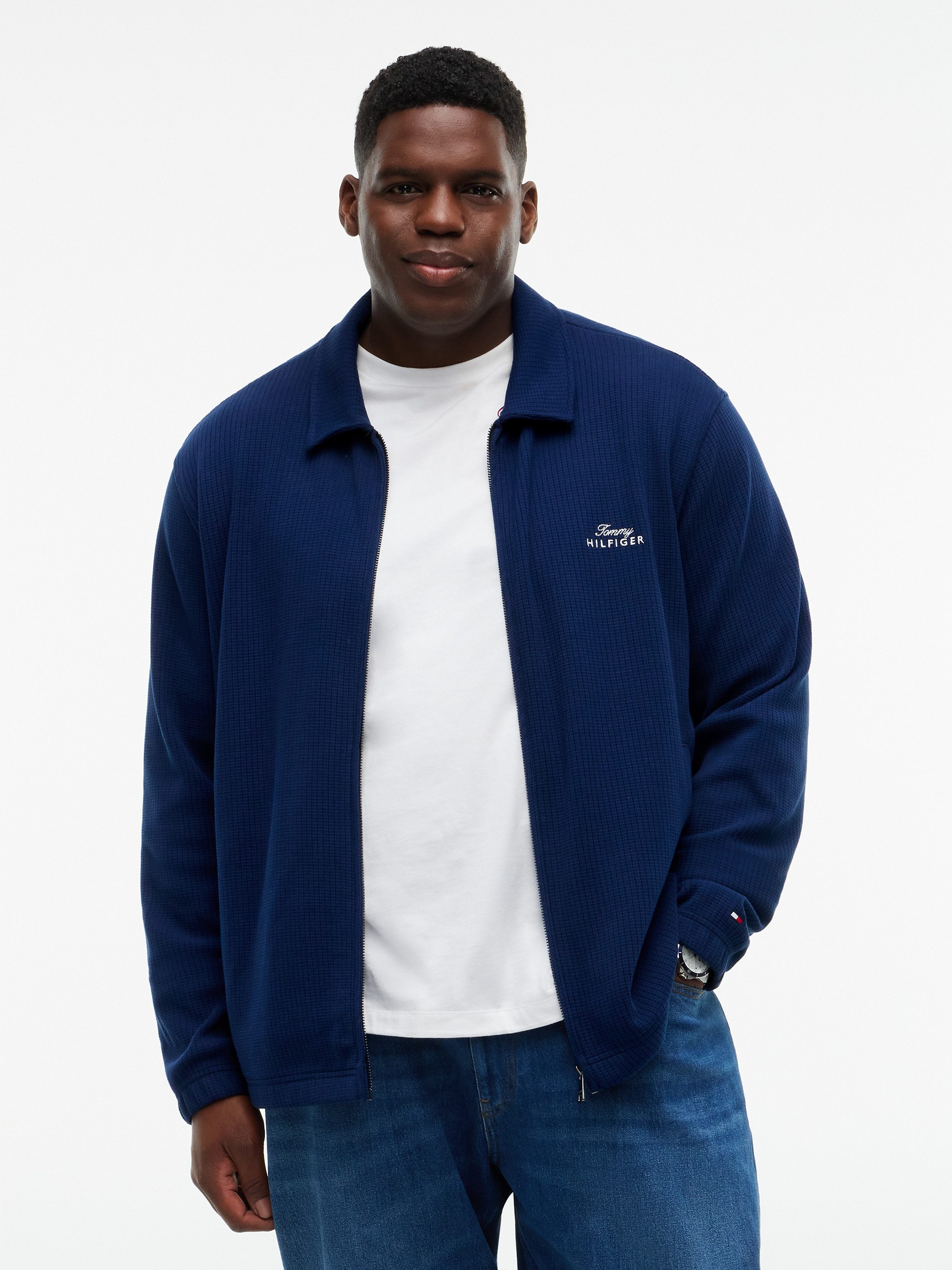Tommy Hilfiger Big & Tall Strickjacke BT-SUMMER TEXTURE IVY JACKET Große Größen