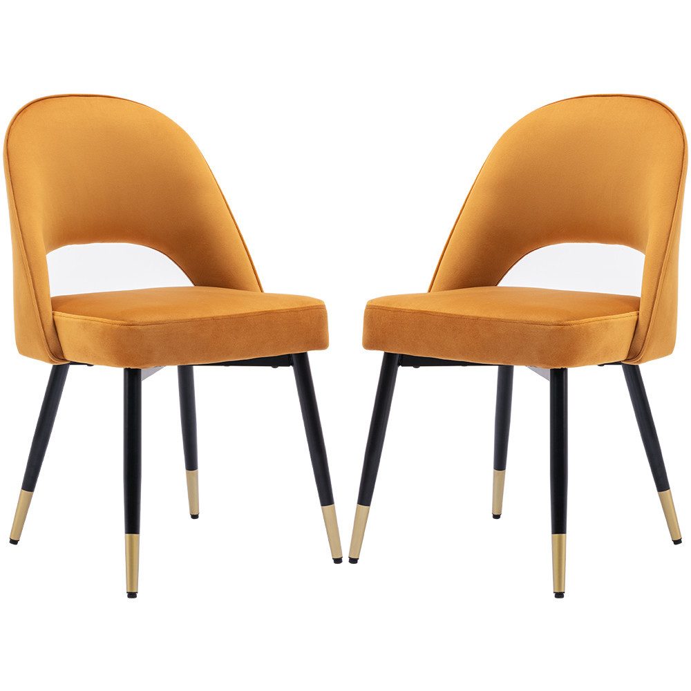 WAHSON OFFICE CHAIRS Esszimmerstuhl Samt 2er Set Seitenstühle Küchenstühle günstig online kaufen