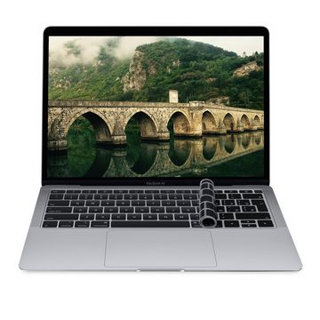 kwmobile Aufbewahrungstasche Silikon Tastaturschutz für Apple MacBook Air 13" 2018 2019 2020 A1932 (1-tlg), QWERTY US Keyboard Cover Abdeckung - Schwarz