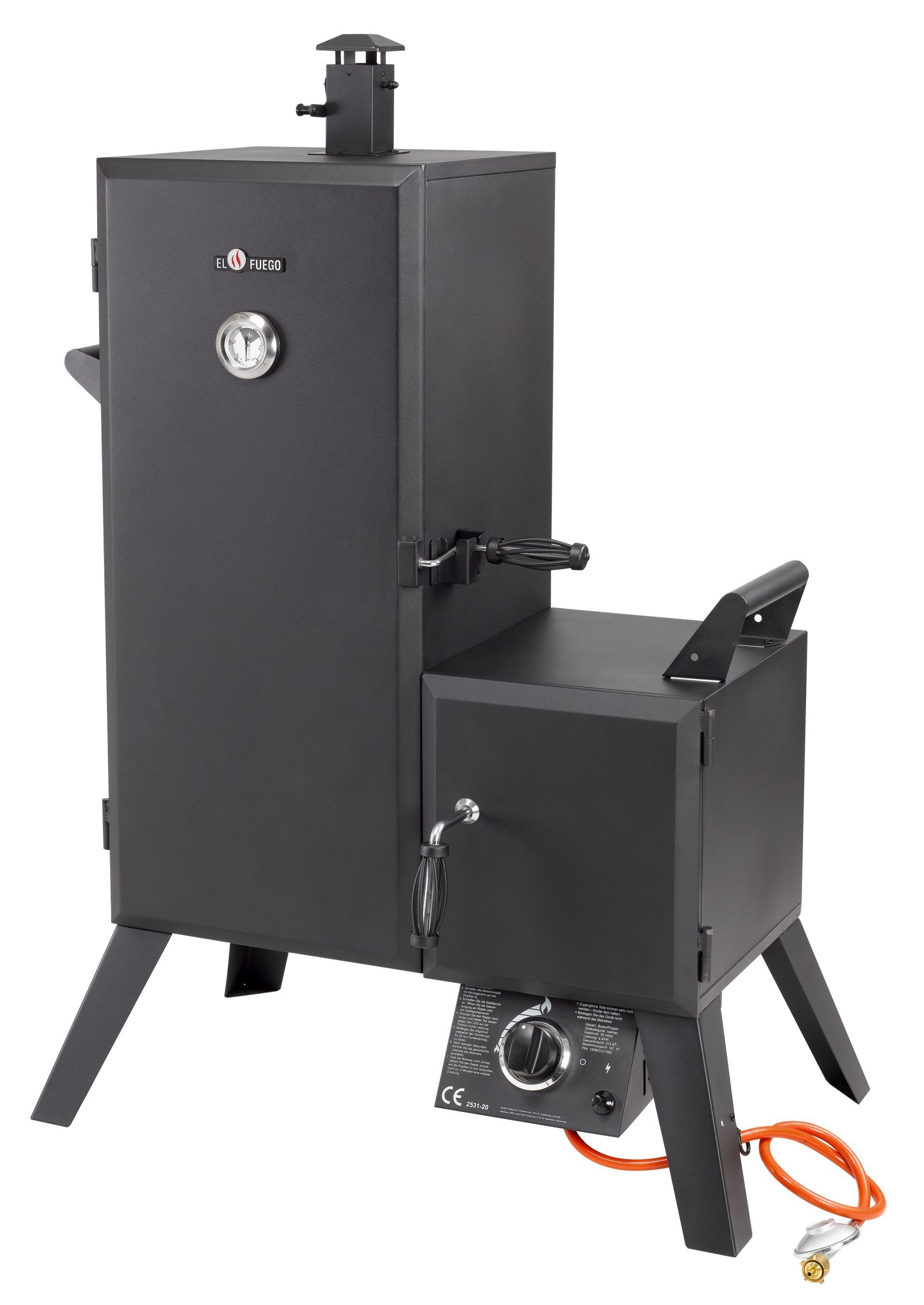 El Fuego Gasgrill El Fuego® Gasgrill "Portland SF", Vertikalsmoker, Brenner mit 4,4 kW