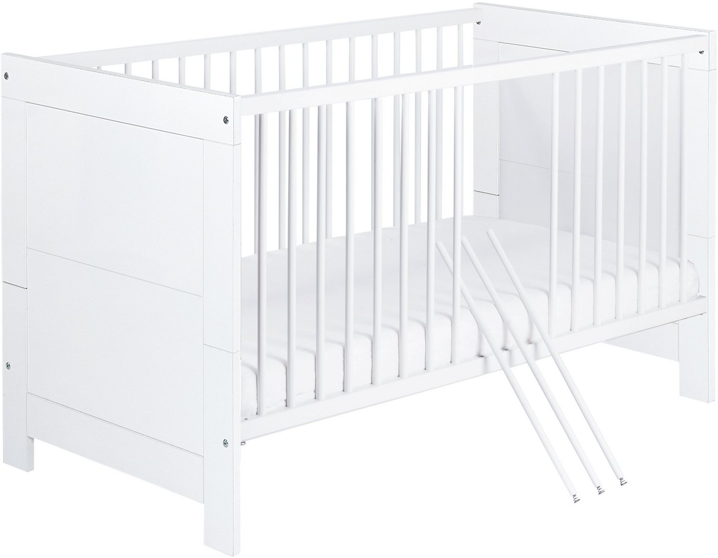 Schardt Babyzimmer-Komplettset »Nordic White«, (Set, 3-St), Made in Germany, mit Kinderbett, Schrank und Wickelkommode-kaufen