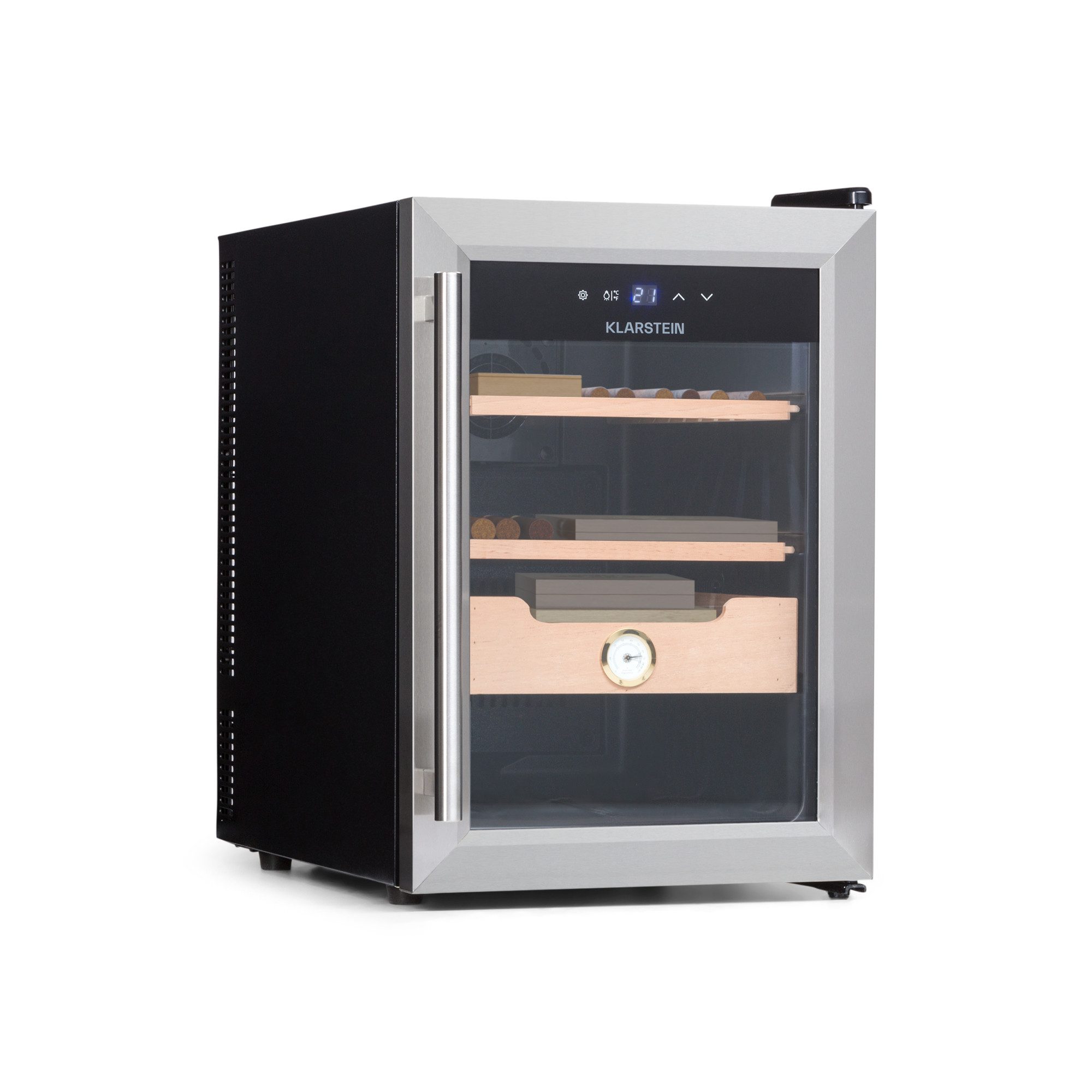 Klarstein Humidor Klarstein El Presidente 37 Zigarren-Humidor, Humidor Zigarre Humidor Befeuchter elektrisch Humidor Schrank