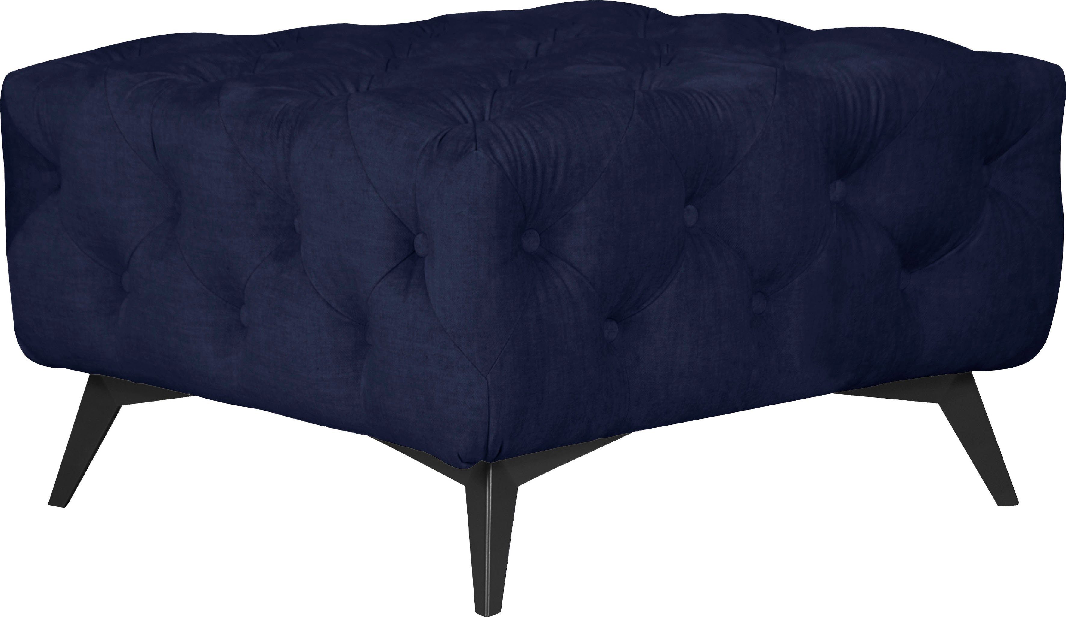 Home affaire Polsterhocker Glynis, aufwändige Knopfheftung, moderne Chesterfield Optik, Fußfarbe wählbar