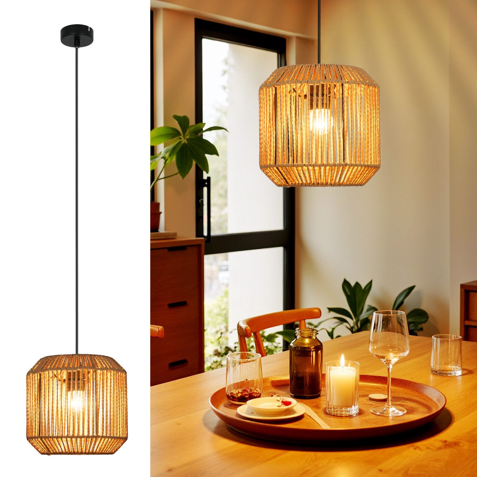 ZMH Pendelleuchte Esszimmer 1 Flammig Vintage günstig online kaufen
