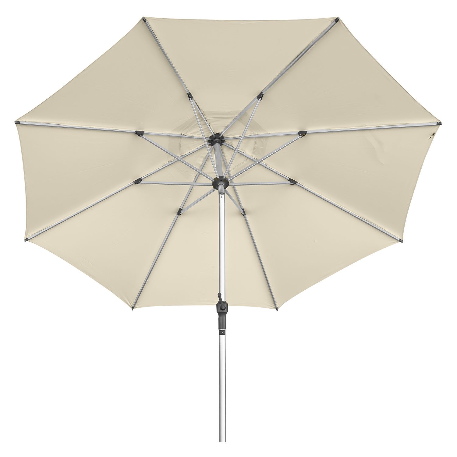 anndora-sonnenschirm Marktschirm aus Aluminium knickbar 3,5m rund, Knickfunktion und Winddach - UV beständiger, wasserabweisender Stoff