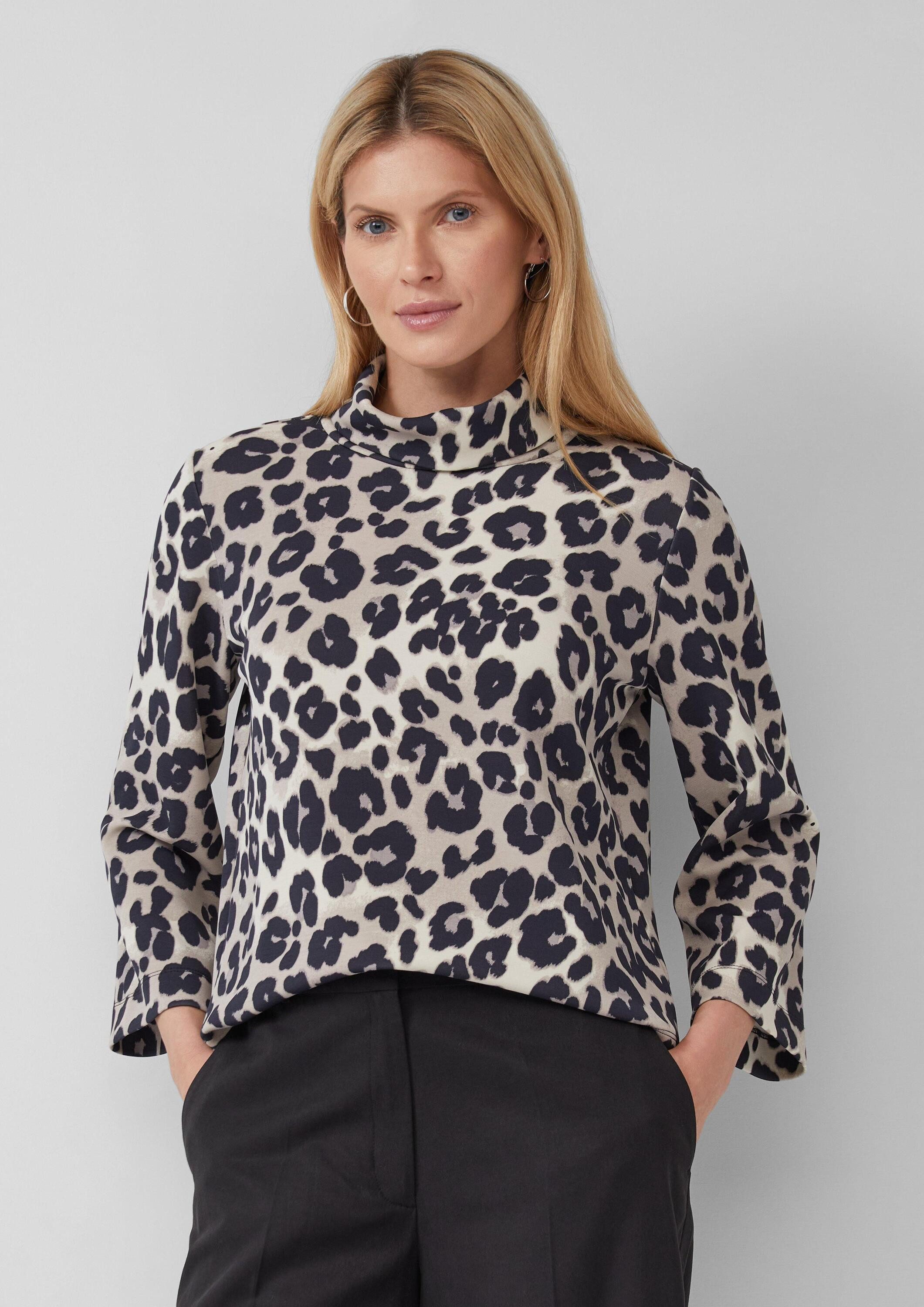 s.Oliver 3/4 Arm-Pullover Sweatshirt Scuba-Sweatshirt im Relaxed Fit mit Le günstig online kaufen