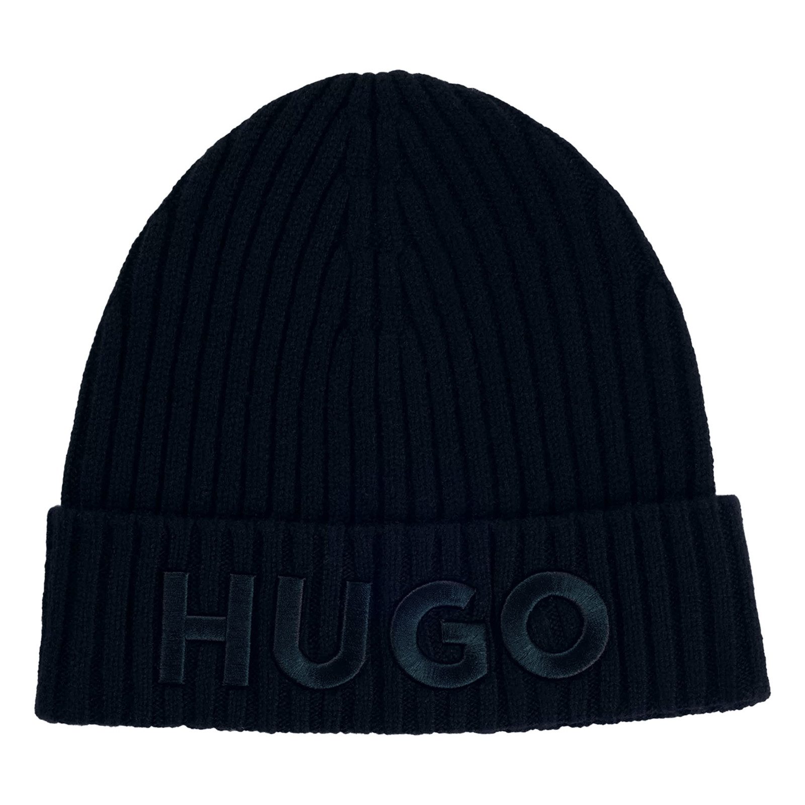 HUGO Strickmütze Unisex-X565-7 mit aufgesticktem Logo