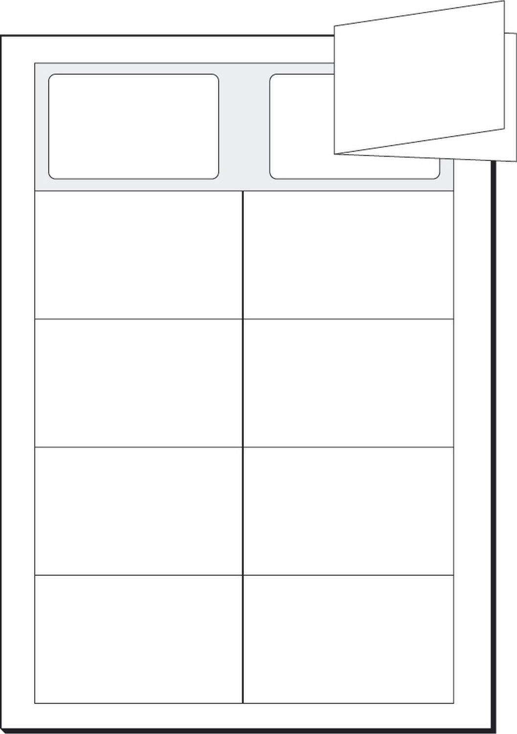 Sigel Drucker- und Kopierpapier sigel Falt-Visitenkarten 3C, 90/180 x 55 mm, hochweiá