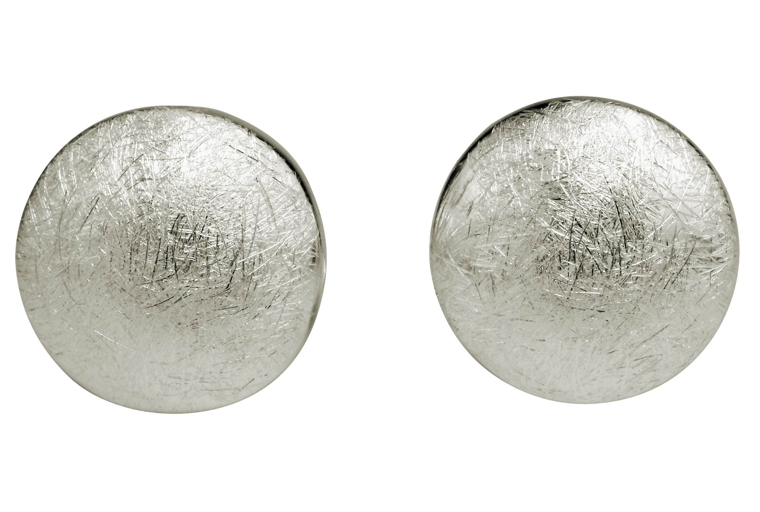 SILBERMOOS Paar Ohrstecker Kleine Knopf-Ohrstecker, 925 Sterling Silber