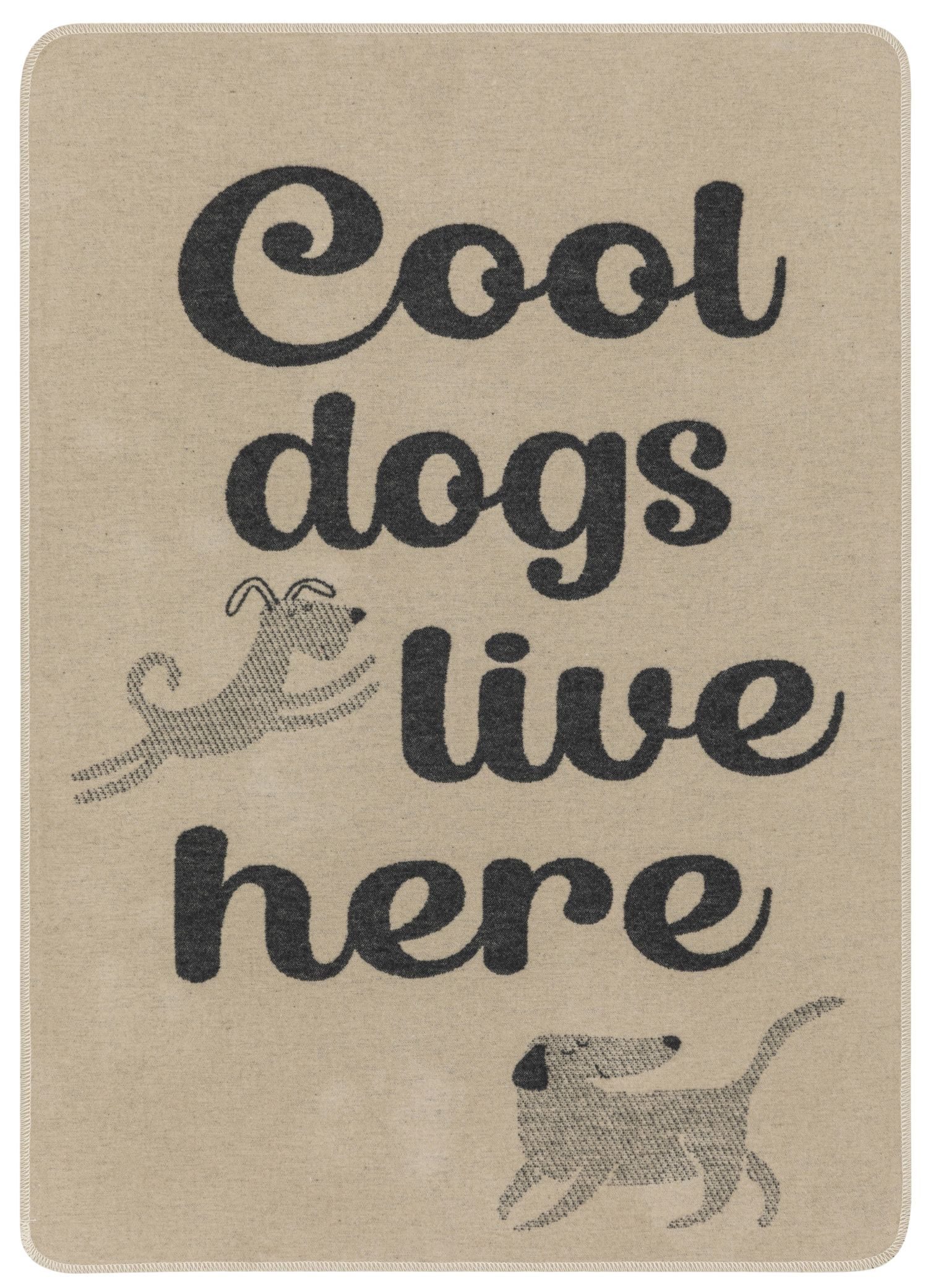 DAVID FUSSENEGGER Hundematte Hundedecke 'cool dogs...' 70 x 90 cm Natur- Beige