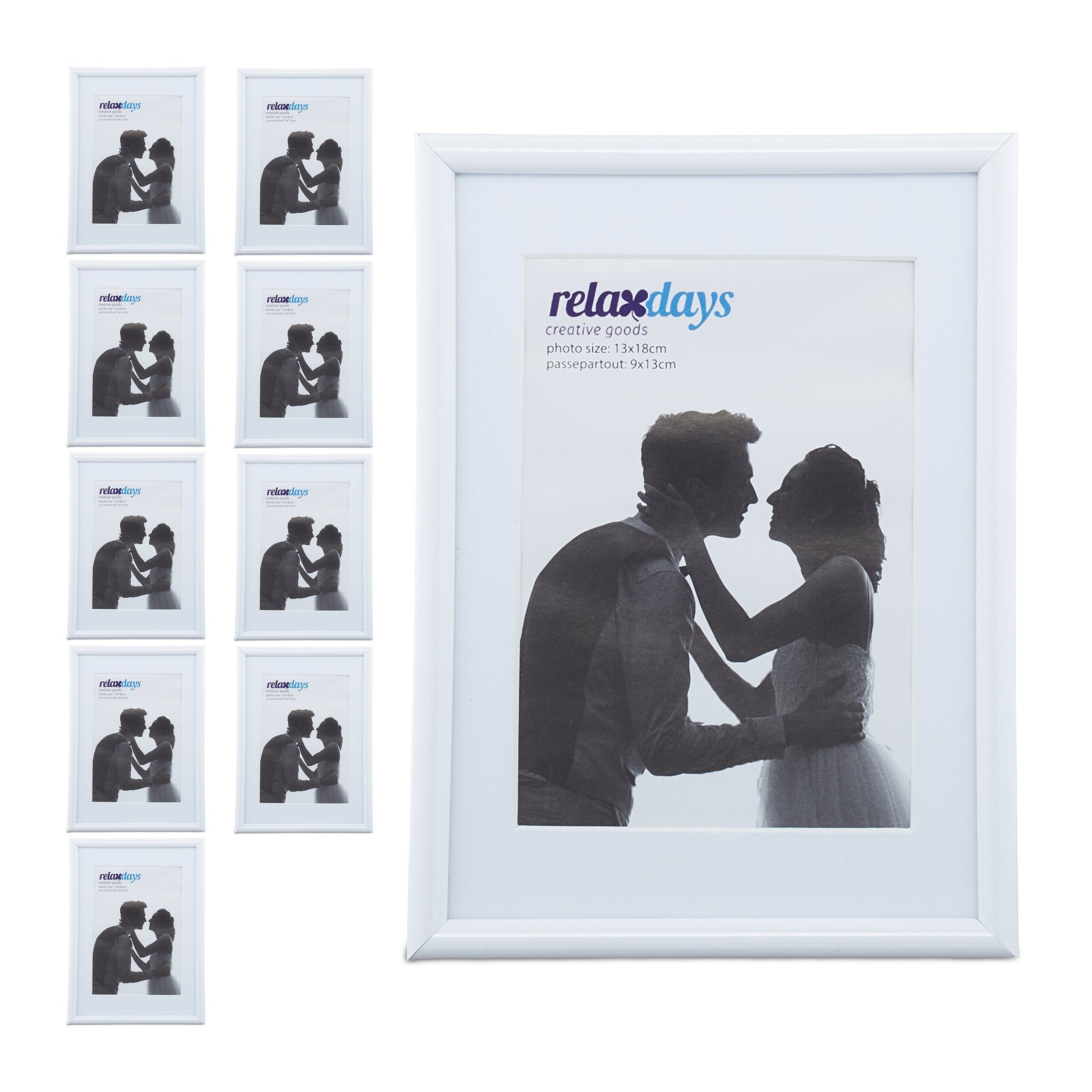relaxdays Bilderrahmen 10 x Bilderrahmen 13 günstig online kaufen