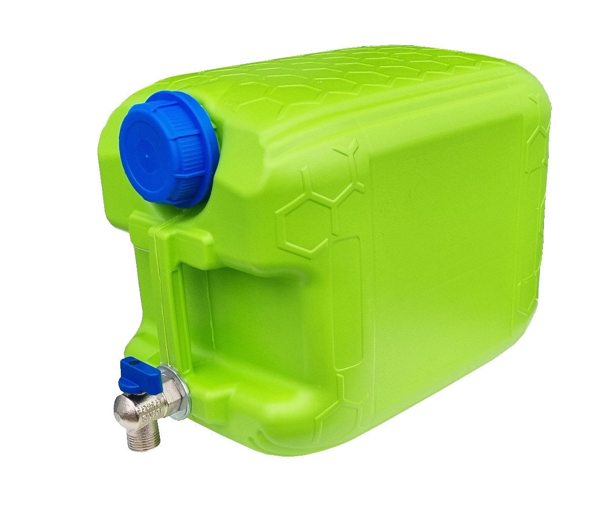 Systafex® Kanister Wasserkanister Kanister 10l mit Auslaufhahn Schlauchanschluss, UV-beständig