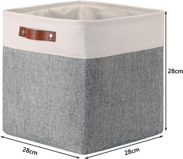 Coonoor Aufbewahrungskorb Aufbewahrungsbox Stoff, Korbe Stoff in Würfel(28x28x28 cm) (1 St), für Schrank, Regal, und Kleidung, Faltbare