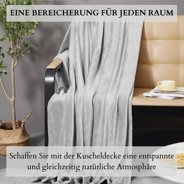 Wohndecke EO-9515, ecosa, Zeitloses Design,Doppellagig,Waschmaschinen geeignet, Hautfreundlich und atmungsaktiv,Kuscheldecke,Sherpa,Kuscheldecke,Tagesdecke