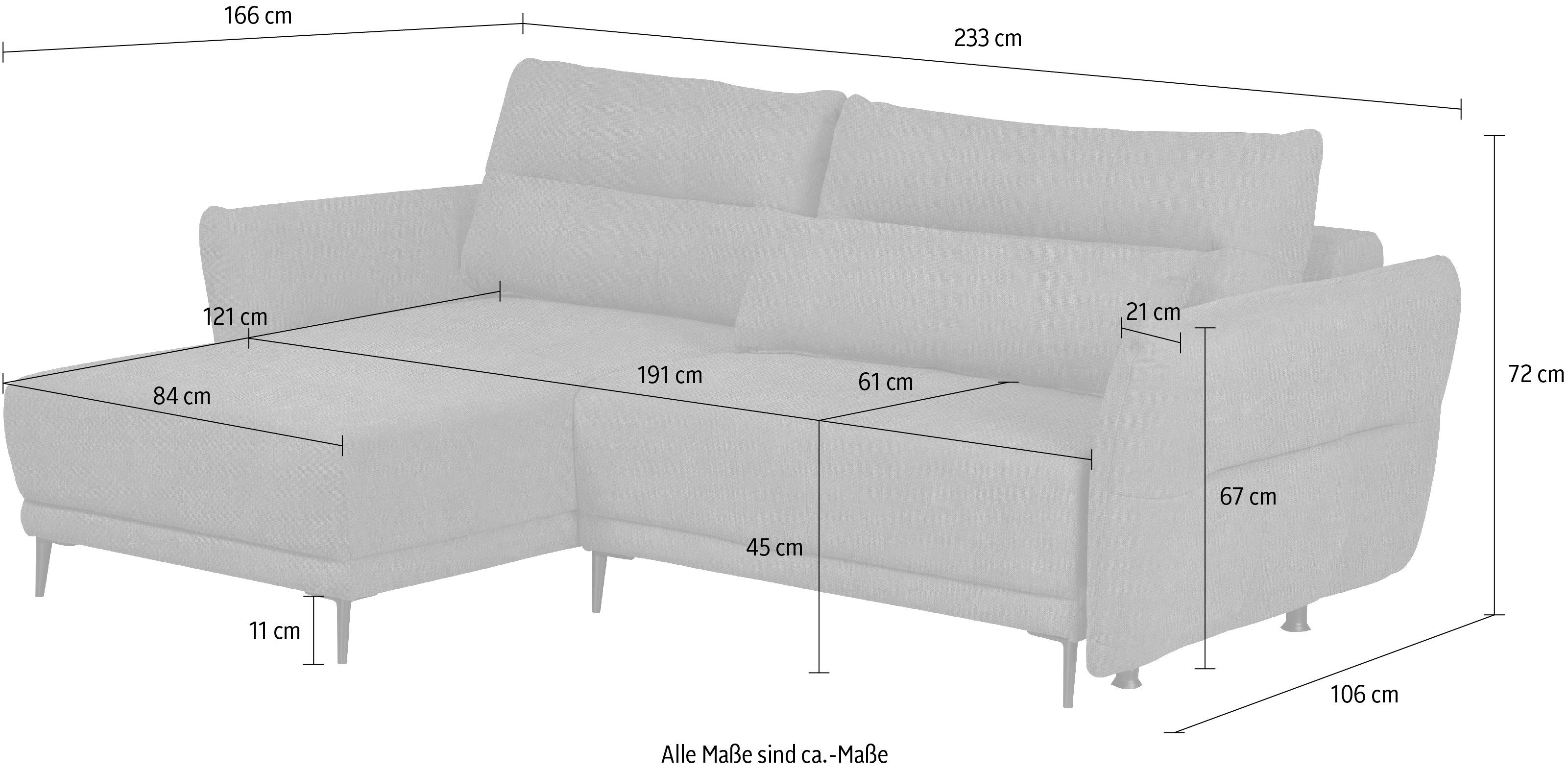 3 in Ecksofa Santorin, INOSIGN Größen