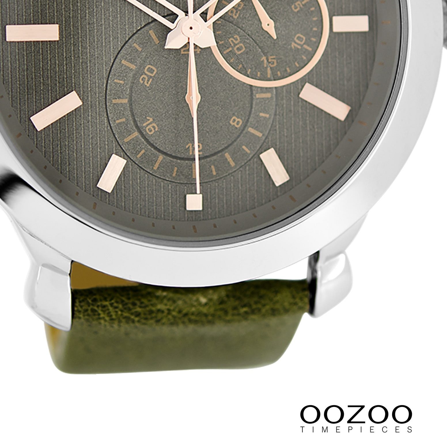 OOZOO Quarzuhr Oozoo Damen Armbanduhr Timepieces Analog, (Analoguhr), Damenuhr rund, groß (ca. 40mm) Lederarmband, Elegant-Style