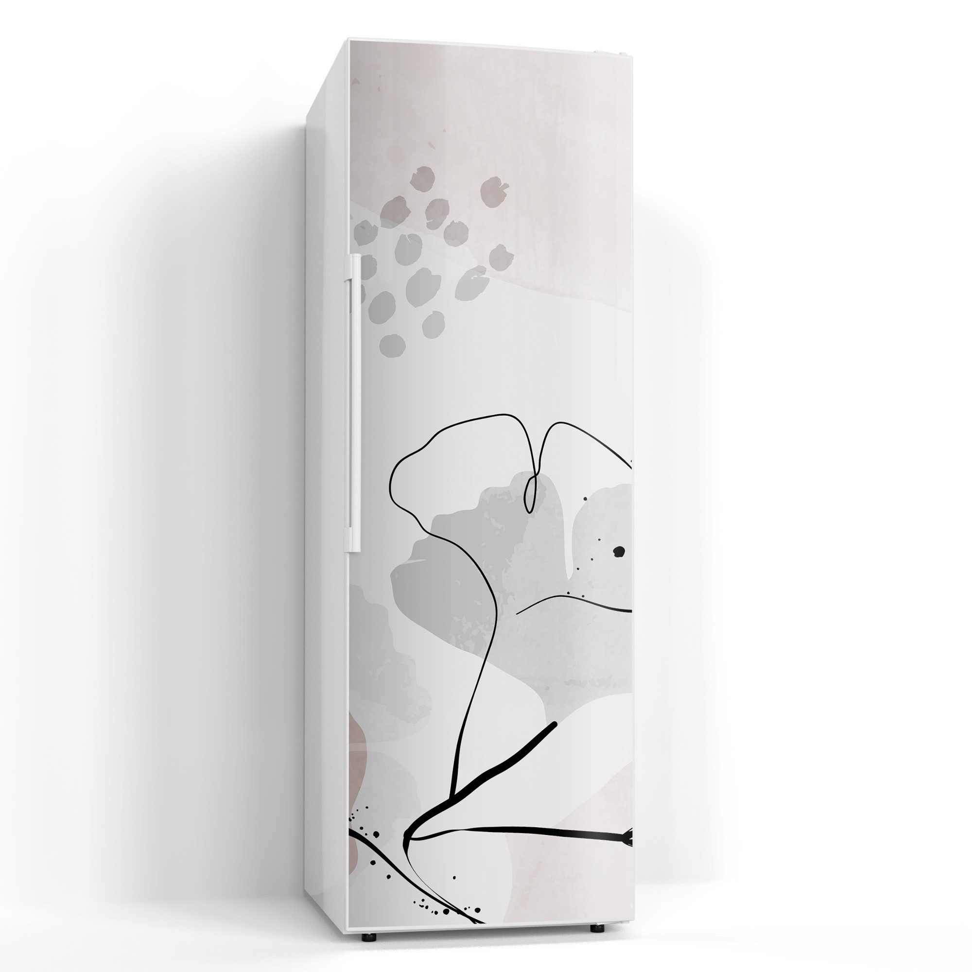 DEQORI Magnetfolie 'Dekorativer Gingko-Banner', Kühlschrank Magnetmatte magnetisch Magnetfolie Folie Schutz