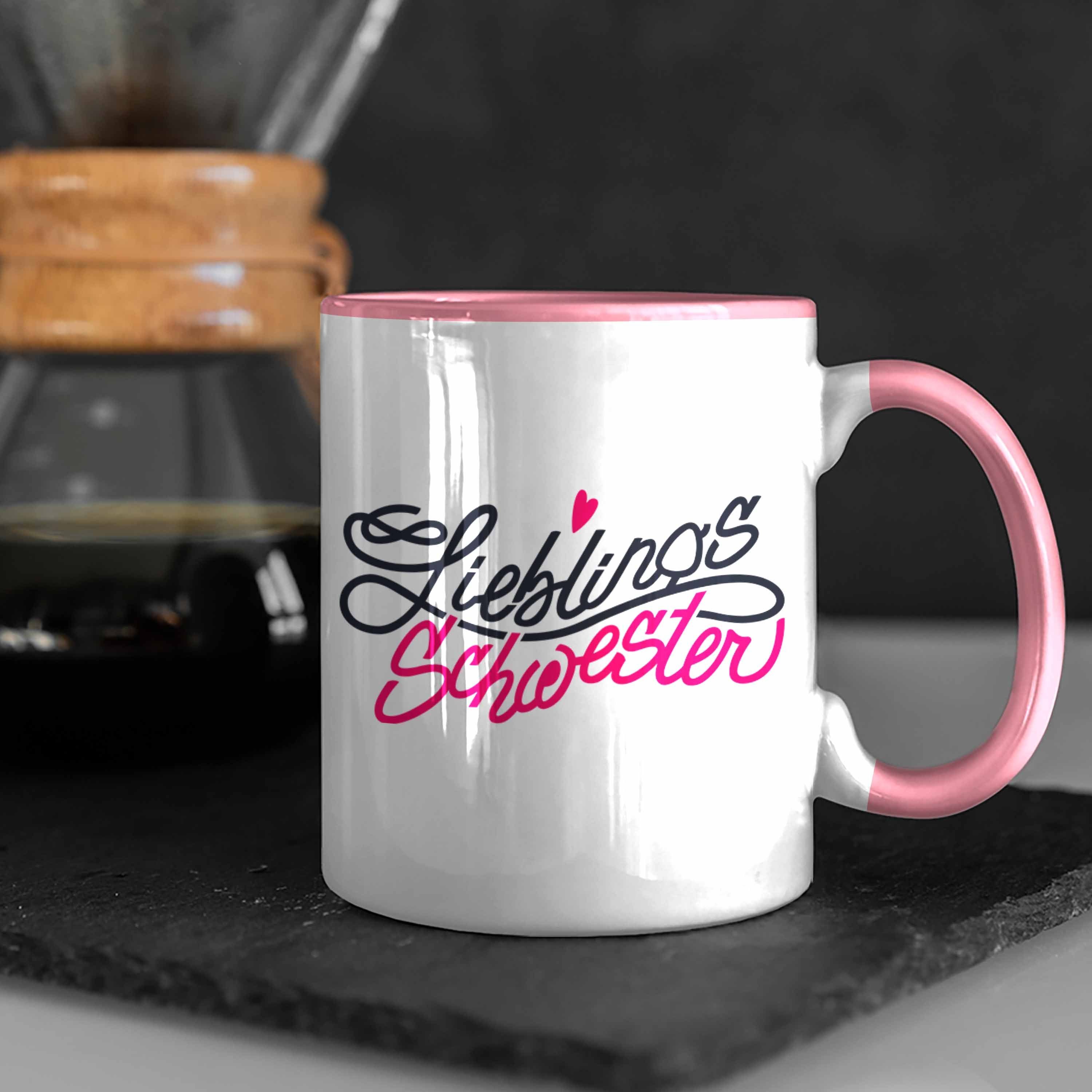 Beste Rosa von Trendation Schwester an Lieblingsschwester Schwester Tasse Trendation Schwester Tasse - Geschenk