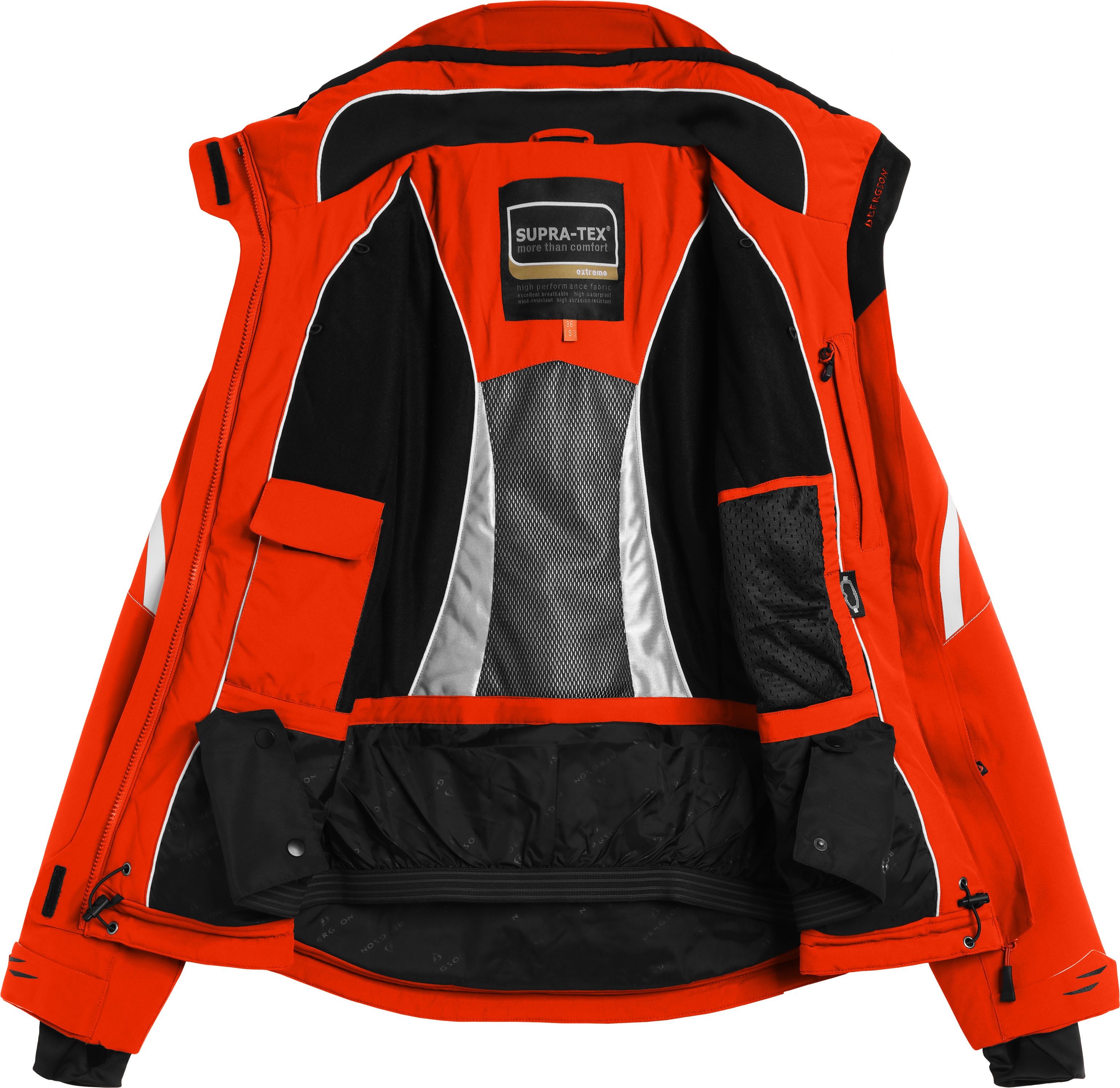 Bergson Skijacke SNOWTASTIC Damen Skijacke, wattiert, 20000mm Wassersäule, Normalgrößen, Paprika