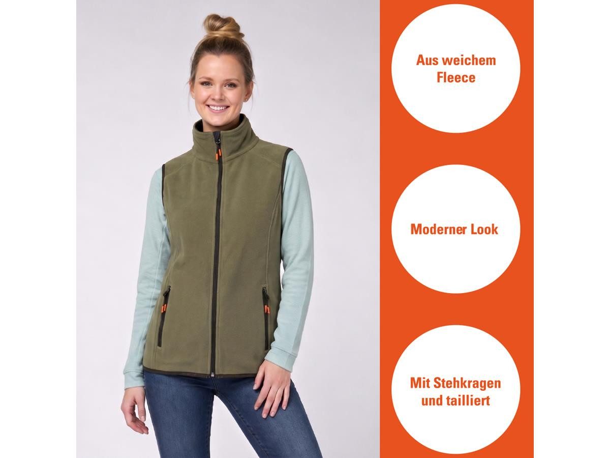 GARDENA Fleeceweste Damen Weste aus Soft Fleece Garten Outdoor Freizeit Polyester – Bild 2 von 3
