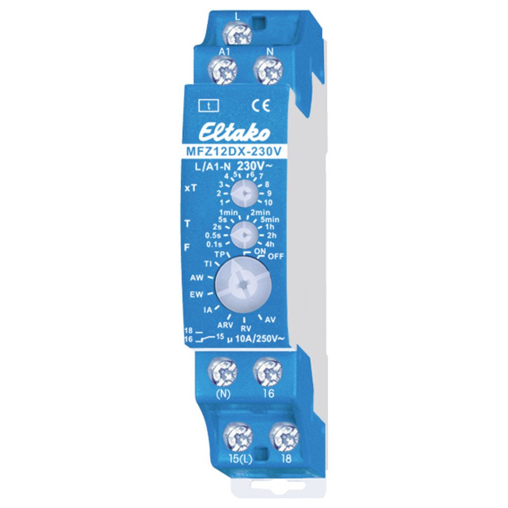 Eltako Zeitrelais Eltako 23001007 MFZ12DX-230V Zeitrelais 230 V/AC 1 St. Zeitbereich: 0, (MFZ12DX-230V)