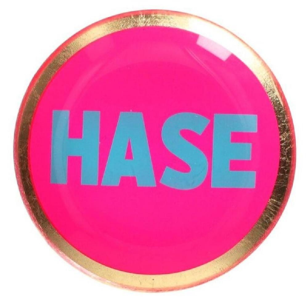 Giftcompany Servierschale Glasteller Love Plates Hase Rund (10cm)