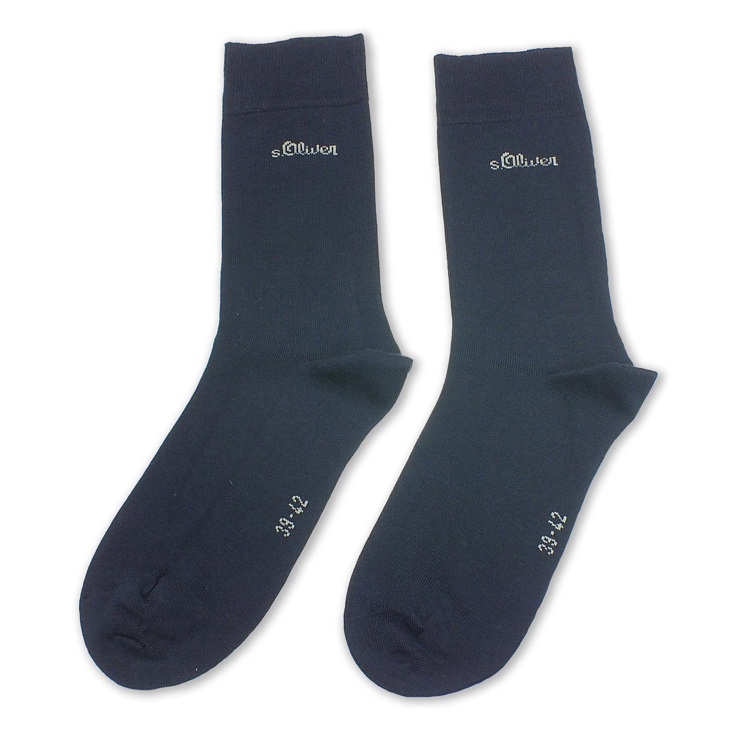 s.Oliver Langsocken S20001 (Packung, 2-Paar, 2 Paar) Herren Damen Unisex Business Socken Baumwolle 26 admiral