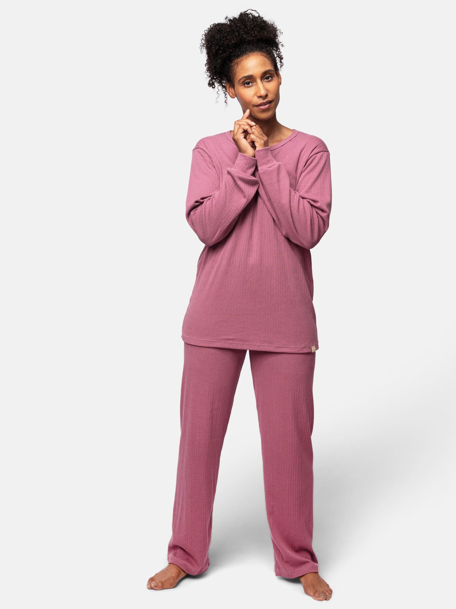 greenjama Pyjamaoberteil aus Derby Rib, GOTS-zertifiziert