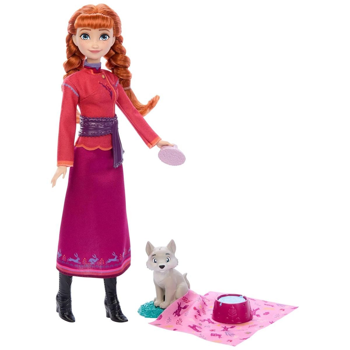 Mattel® Stehpuppe Mattel JFG17 - Disney Frozen - Puppe mit Zubehör, Anna und Wolfsjunge