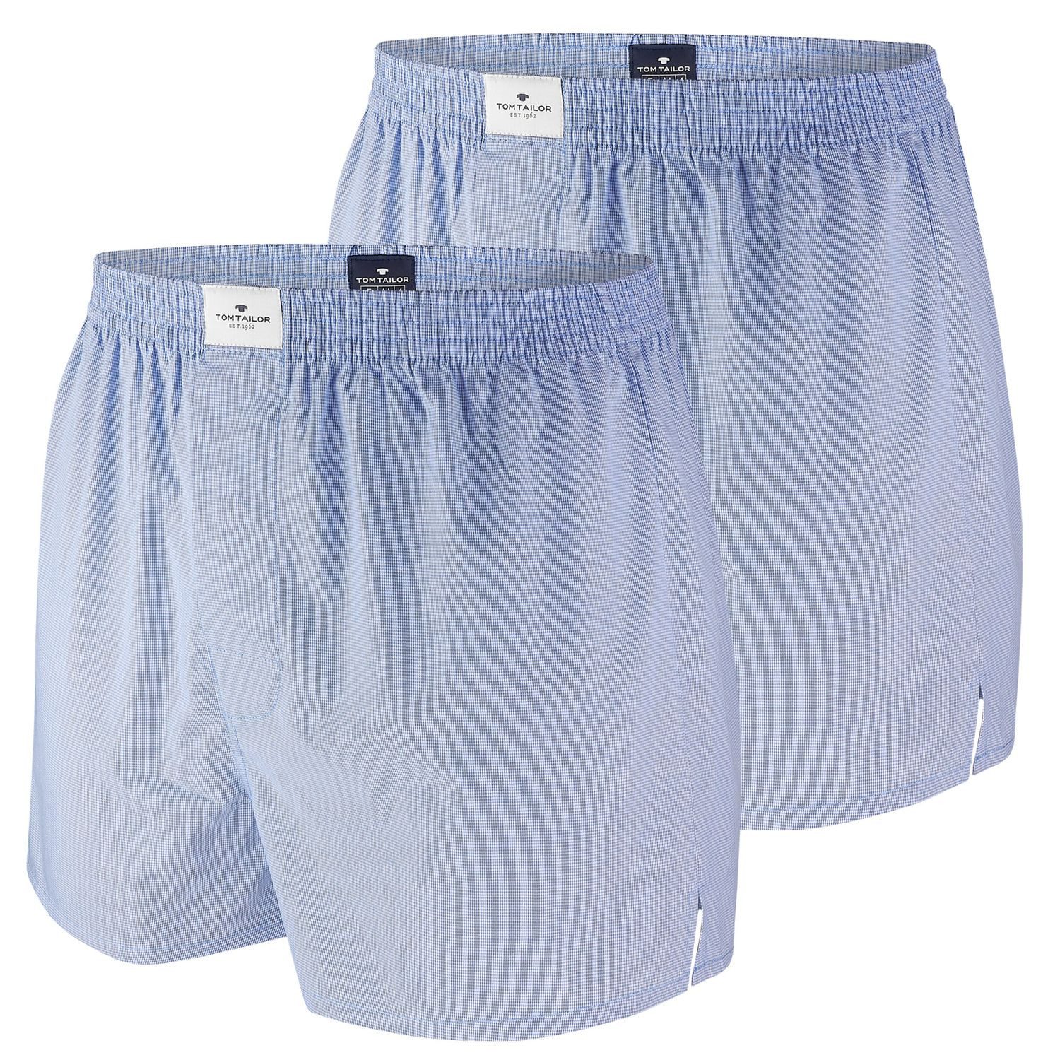 TOM TAILOR Boxershorts Webboxer mit verdeckter Knopfleiste im 2er Pack
