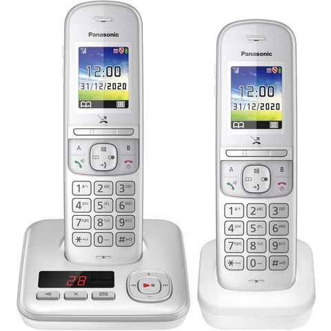 Panasonic KX-TGH722 Duo Schnurloses DECT-Telefon (Mobilteile: 2, mit Anrufbeantworter)