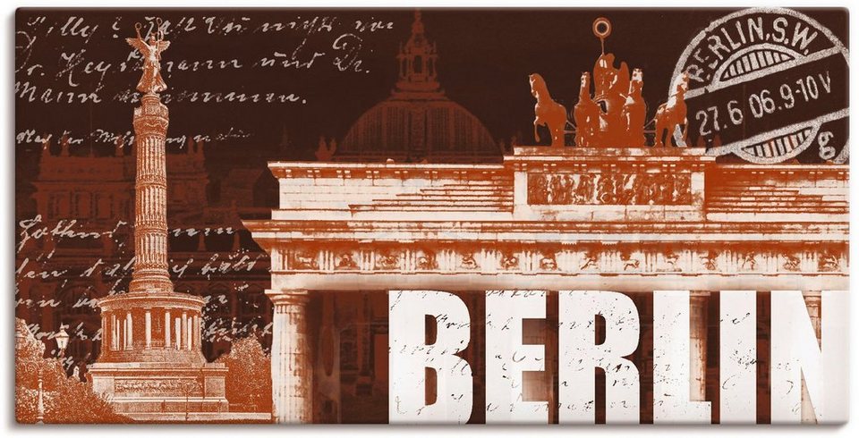 Artland Wandbild Berlin Collage, Berlin (1 St), als Alubild, Leinwandbild,  Wandaufkleber oder Poster in versch. Größen