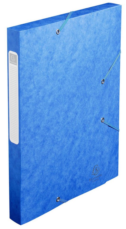 Thumbnail - EXACOMPTA Archivcontainer 25x Archivbox Rücken 25mm Karton + 3 Klappen Gummizug A4 Blau 18505H, Boxen mit Gummizug