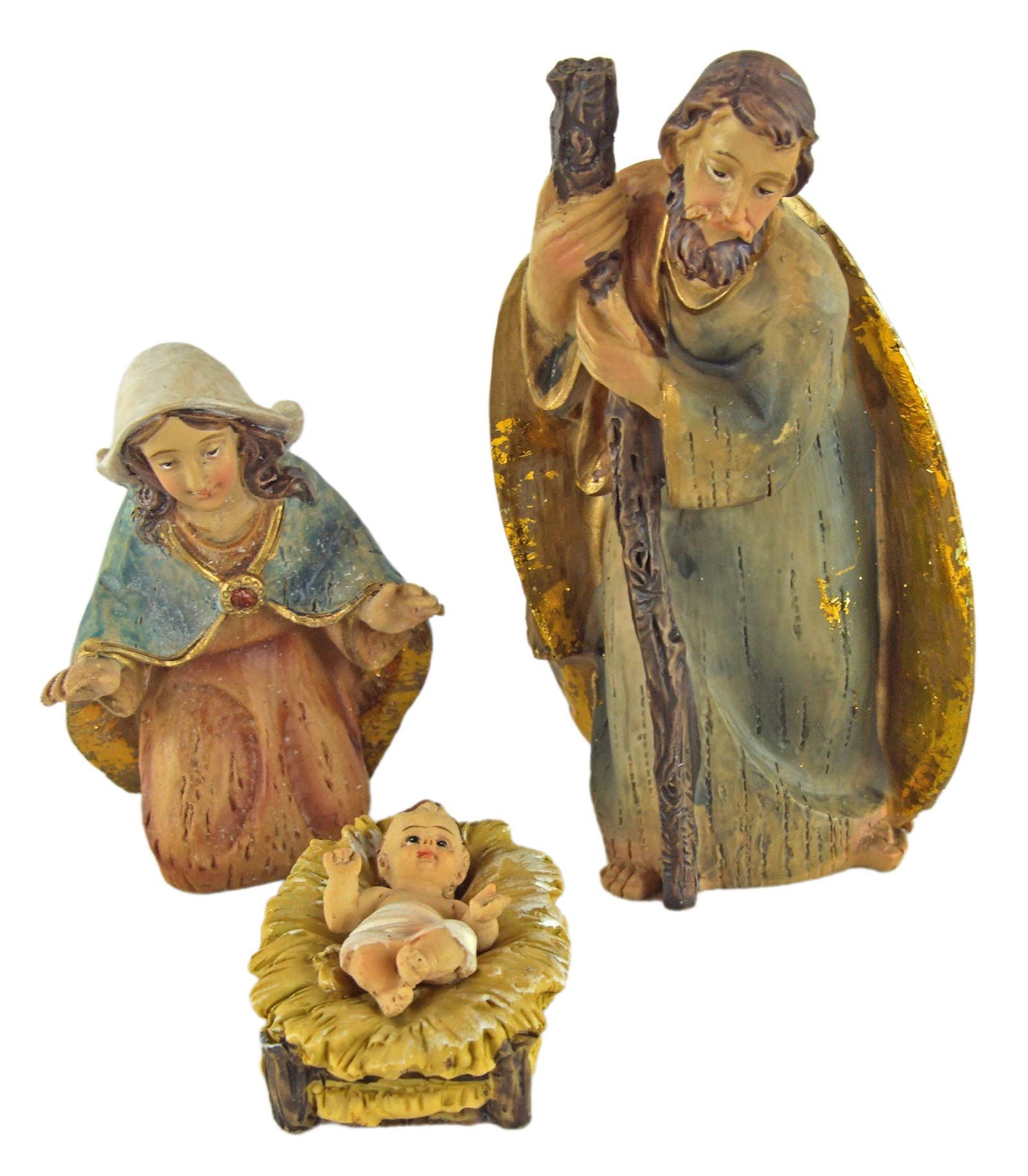 dekoprojekt Krippenfigur Krippenfiguren 12-tlg. K 038 (Set, 12 St., 12-tlg), handbemalte Krippenfiguren in modernem Design