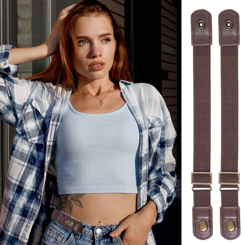 Zaewry Stretchgürtel Unsichtbarer Seitengürtel ohne Schnalle für Damen und Herren elastischer Gürtel, Schmuckgürtel,für Kleid & Overall