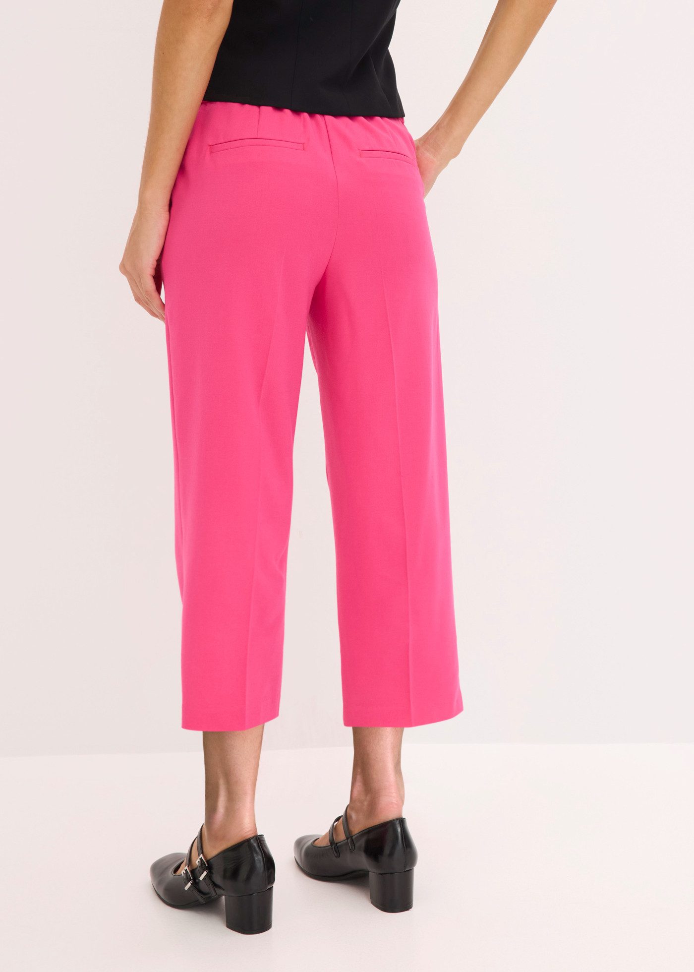 bonprix 3/4-Hose Regular Fit, mit Schlitz, aus Polyester, Viskose und Elasthan