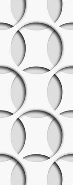 Newroom Vliestapete, [ 2,7 x 1,06m ] großzügiges Motiv - kein wiederkehrendes Muster - nahtlos große Flächen möglich - Fototapete Wandbild Grafik Kreise Made in Germany